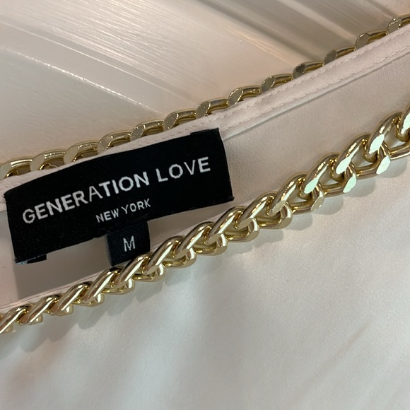 Generation love white tak blouse with gold chain detailing - Picture 3 of 4